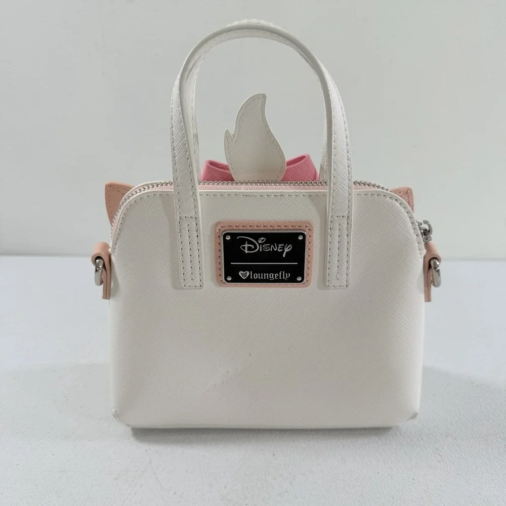 Loungefly Aristocats Marie Micro Satchel Dome Bag Purse White Face Zip Top